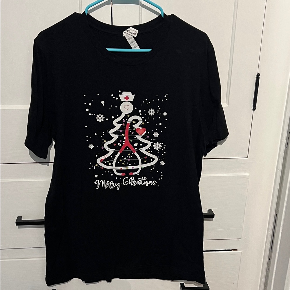 Women’s size large Christmas nurses T-shirt